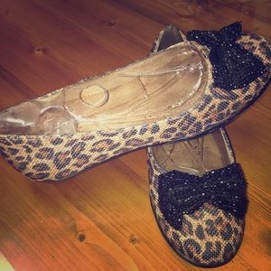 Brand New Cheetah Print Bow-Tie Flats